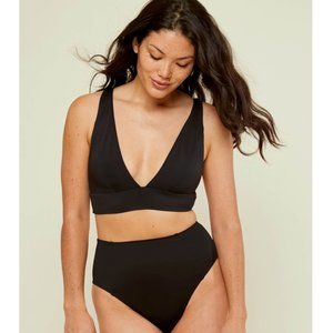 Andie Swim Belize Top, Flat black M